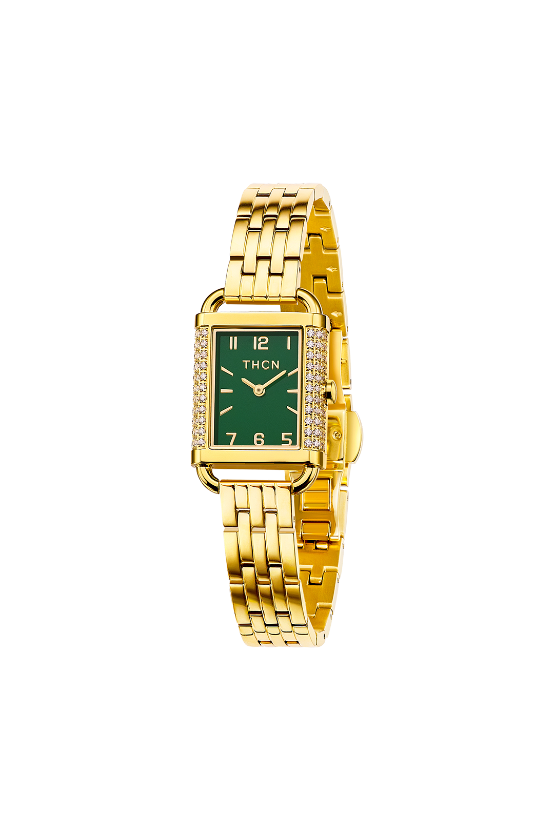 THCN H· I Eggshell Green Dial Gold Bracelet Watch