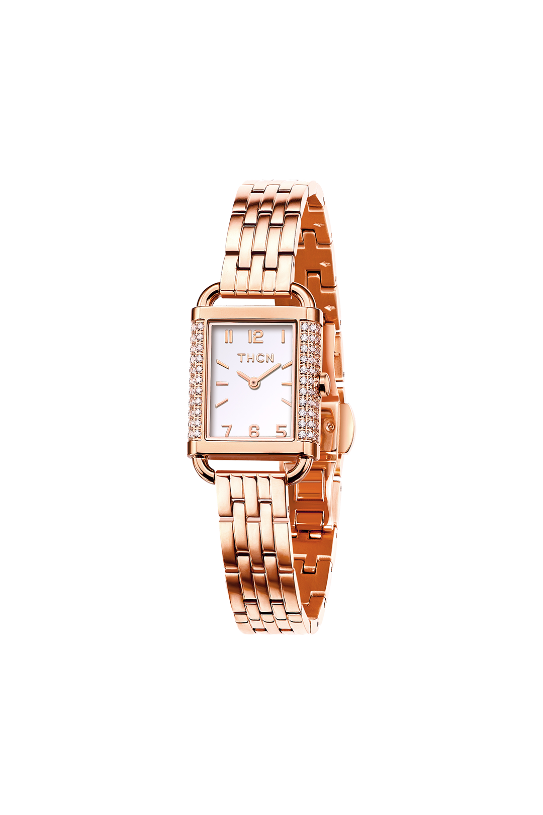 THCN H· I Eggshell White Dial Rose Gold Bracelet Watch