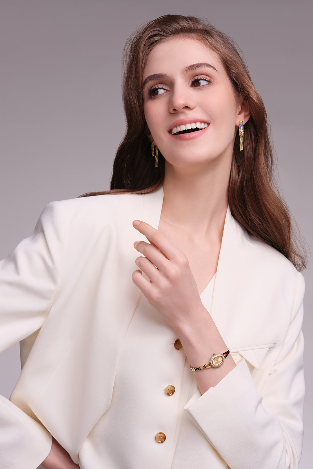 THCN N· I Mini Gold Sunray Dial Jewelry Watch