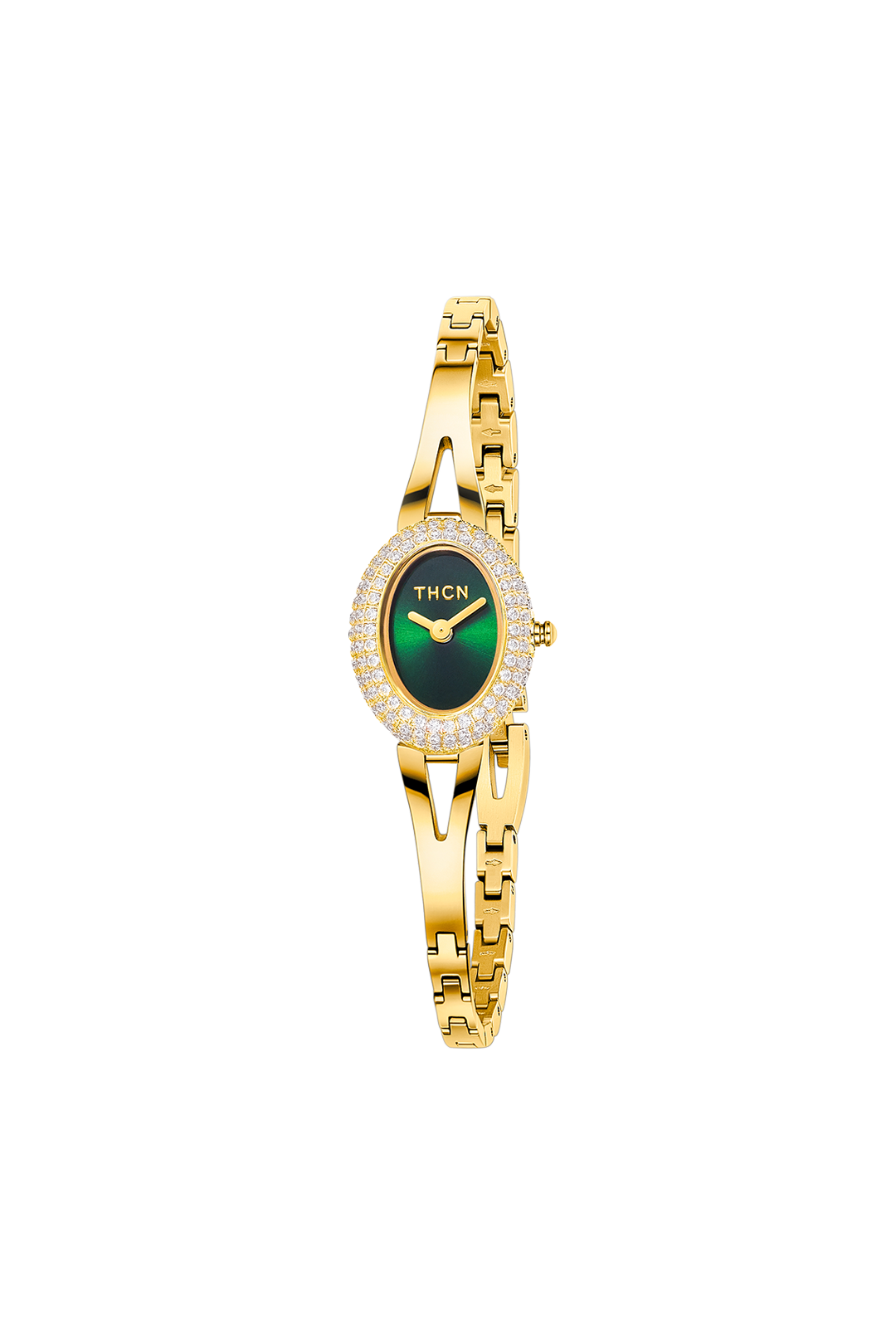 THCN N· I Mini Green Sunray Dial Gold Jewelry Watch