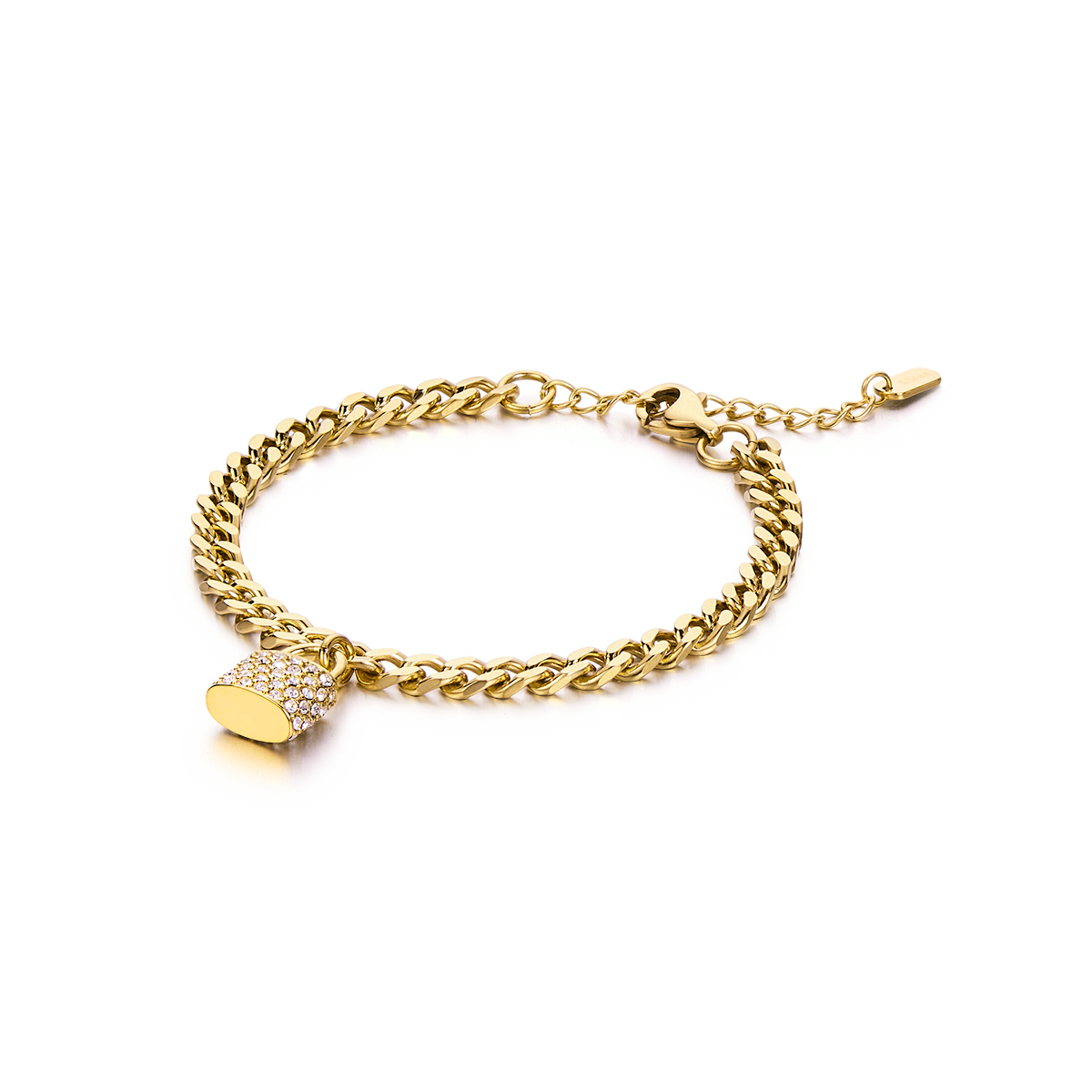 THCN Ladies Gold Watch & White Onyx Bracelets Gift Set (One Watch & Two Bracelets)