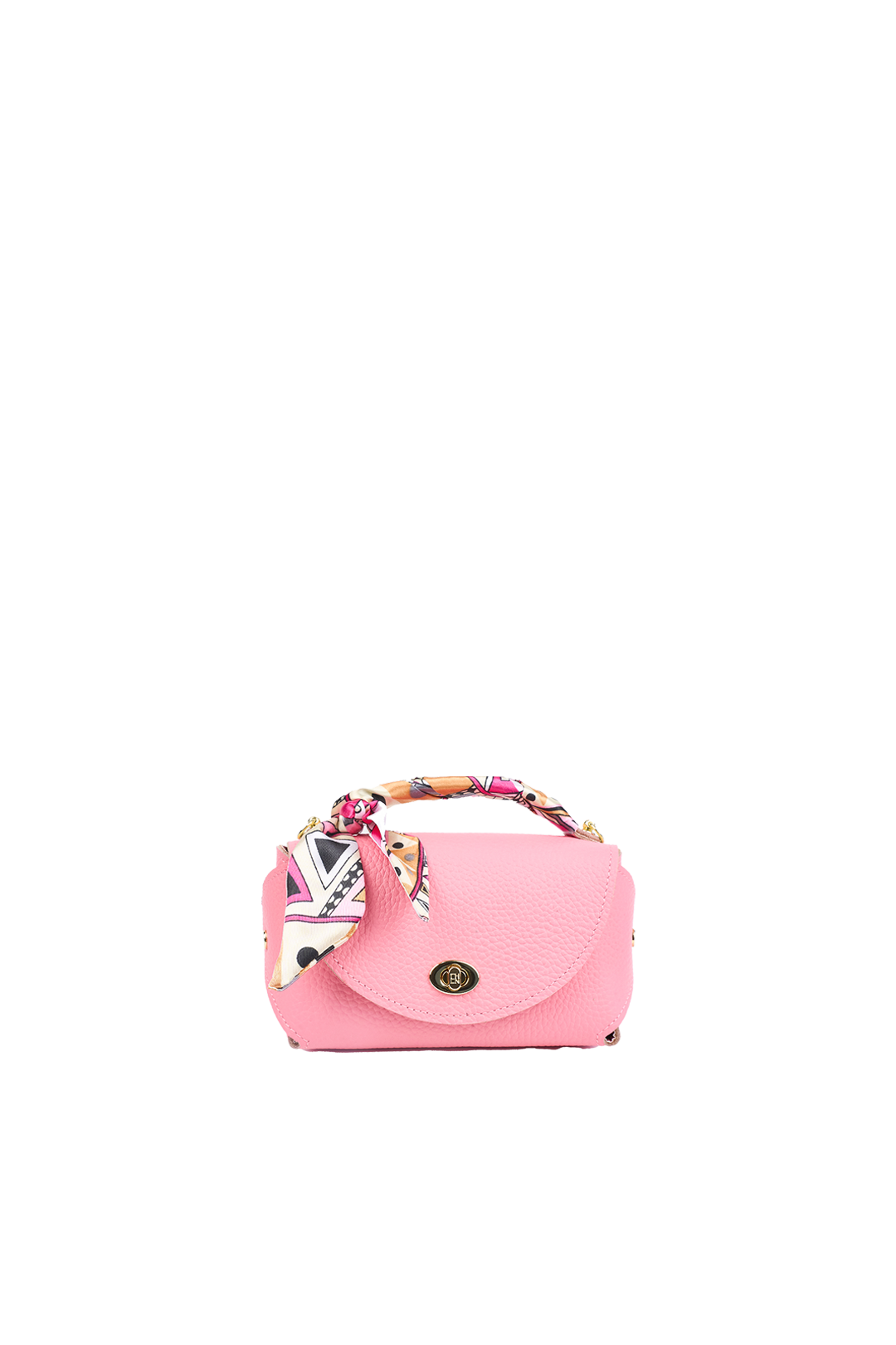 Classic M Pink Genuine Leather Crossbody Bag with Scarf
