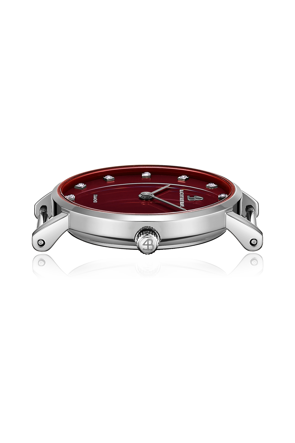 4B Round 12 Diamond Markers Burgundy Silver