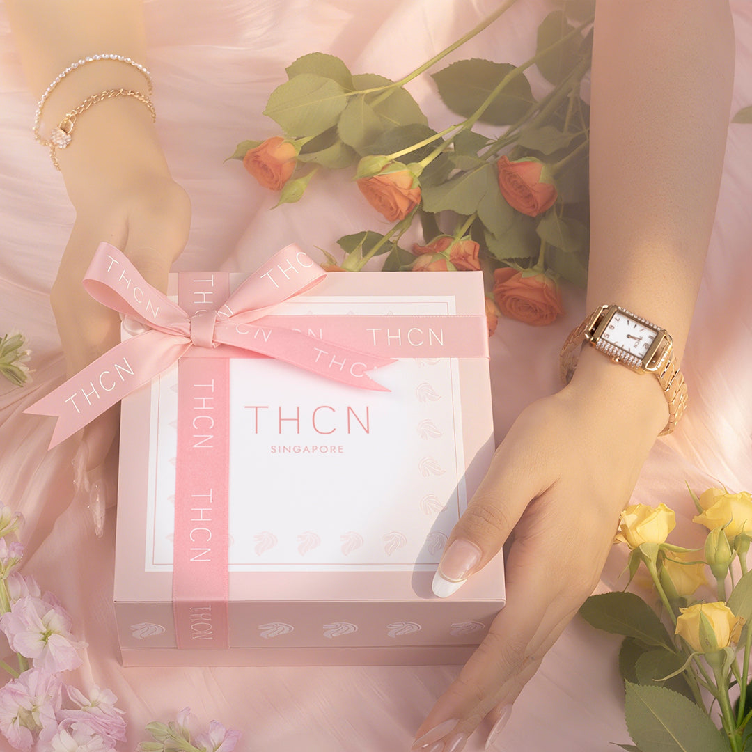THCN Ladies Rosegold Watch & Bracelets Gift Set