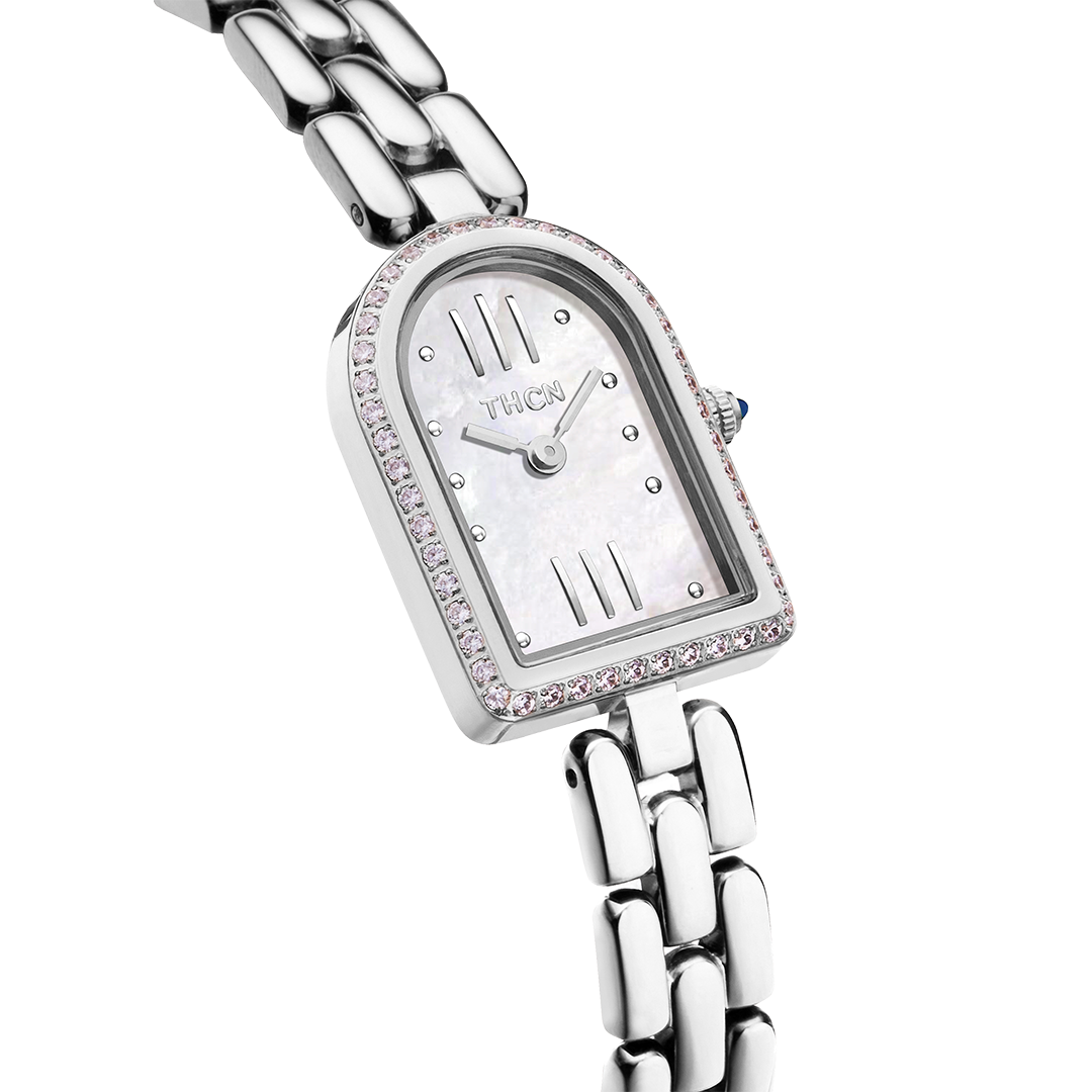 THCN Ladies Silver Watch & Bracelets Gift Set