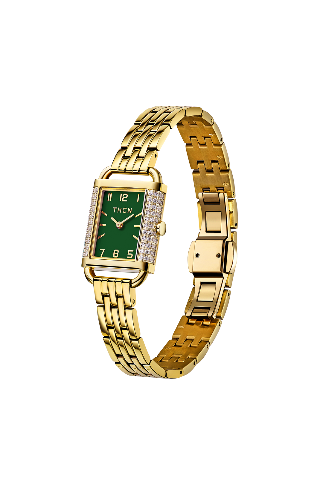 THCN H· I Eggshell Green Dial Gold Bracelet Watch