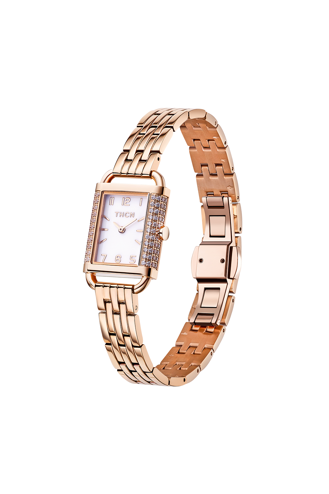 THCN H· I Eggshell White Dial Rose Gold Bracelet Watch