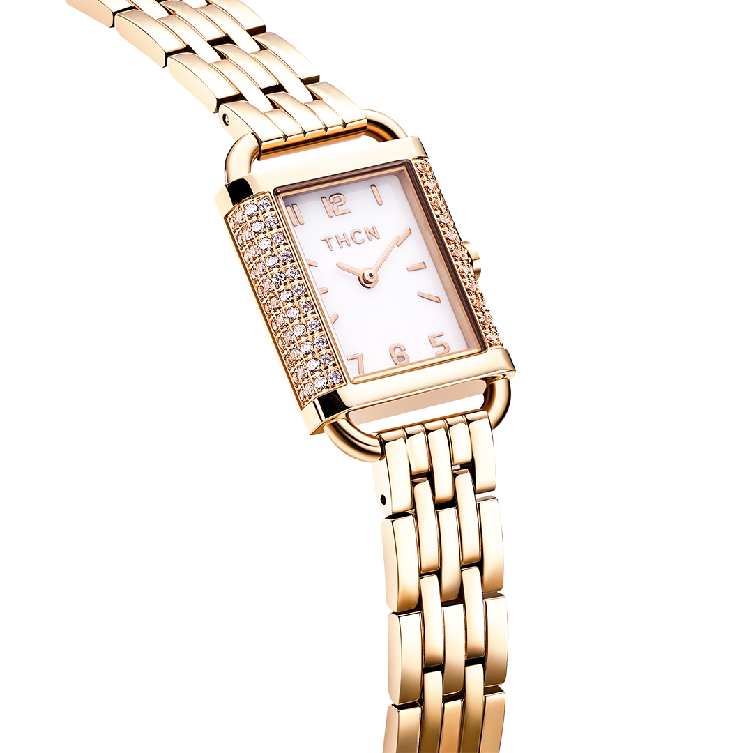 THCN Ladies Rosegold Watch & Bracelets Gift Set