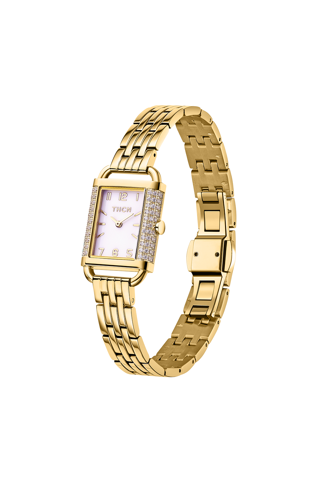 THCN H· I Eggshell White Dial Gold Bracelet Watch