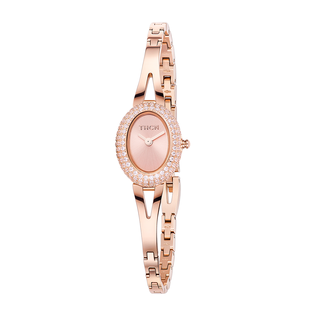 LLOYD☆Heart Bracelet Rose Gold l Watch★2way★ THCN CAROLINE II - Rose Gold Chain Bracelet Women's Watch