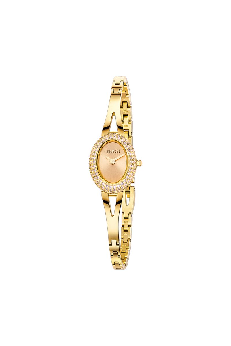 THCN N· I Mini Gold Sunray Dial Jewelry Watch