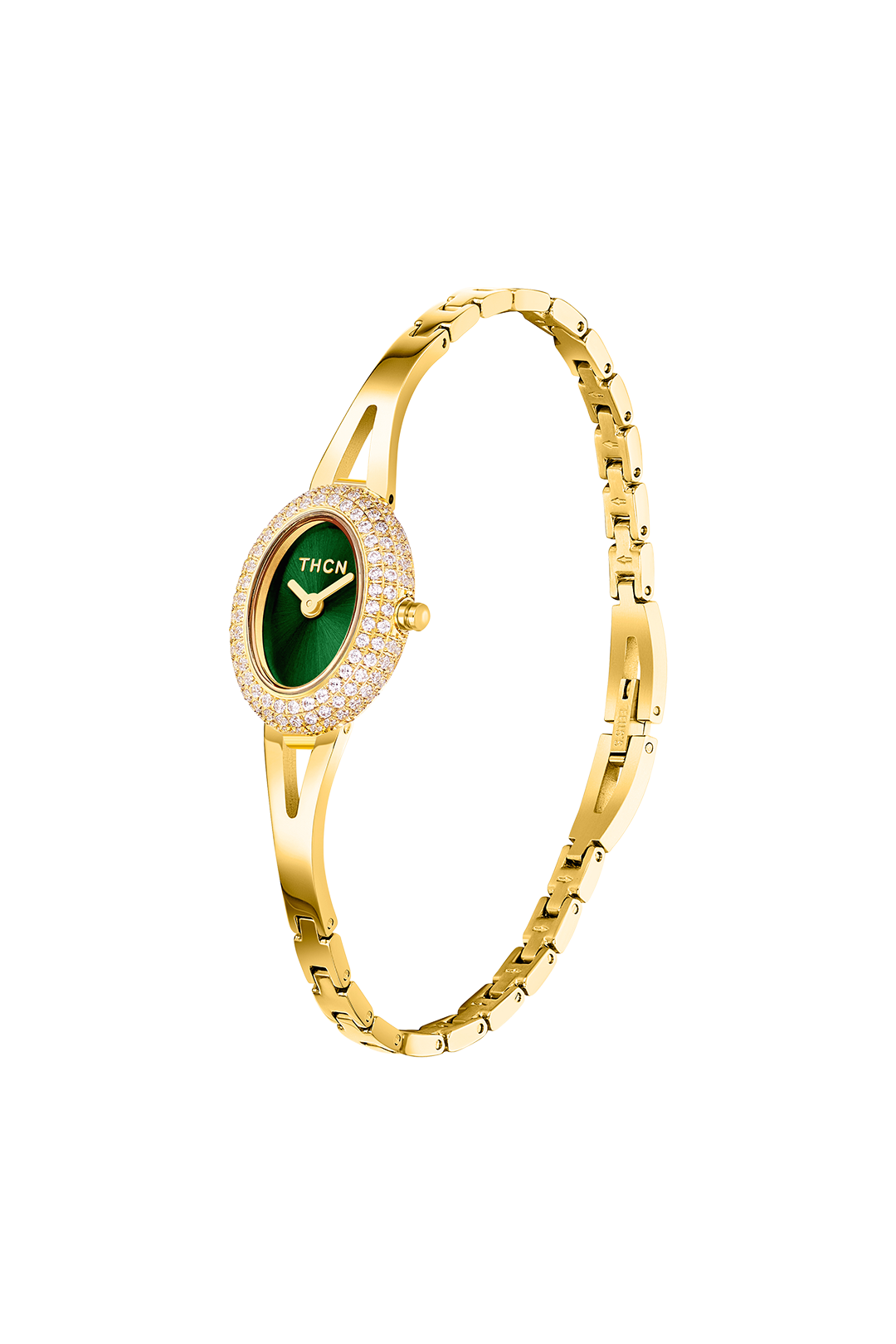 THCN N· I Mini Green Sunray Dial Gold Jewelry Watch
