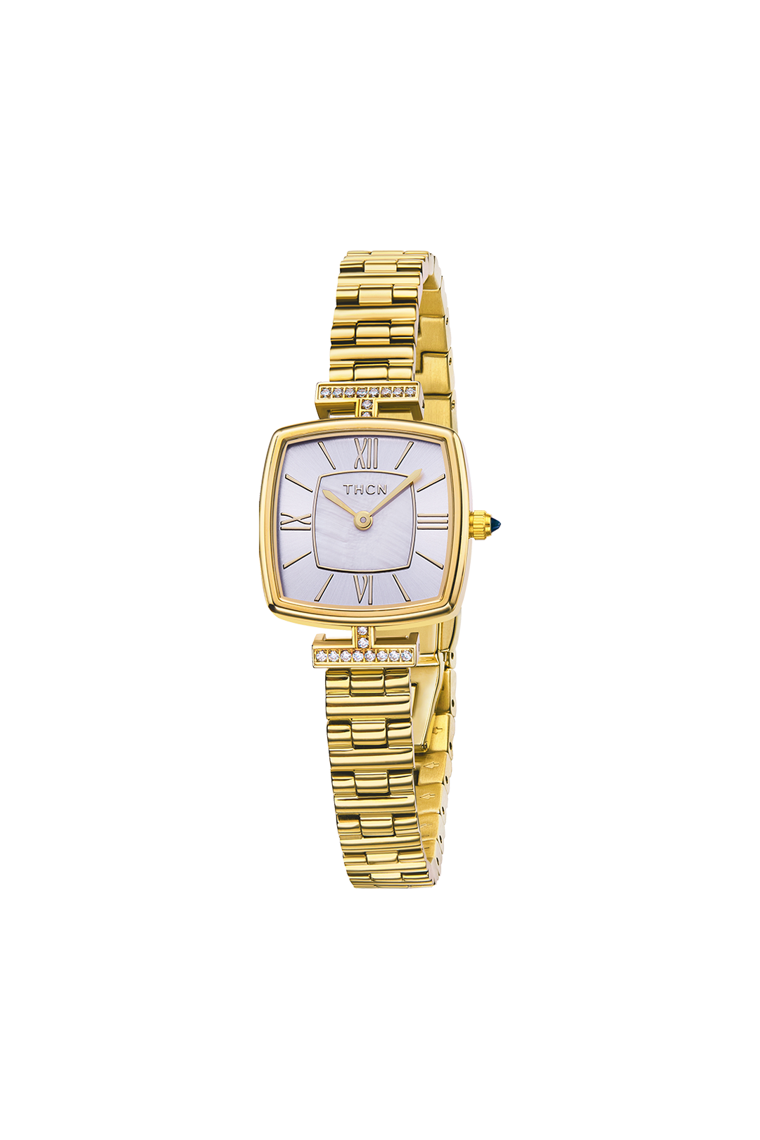 THCN T· II White Mother-of-Pearl Dial Gold Bracelet Watch