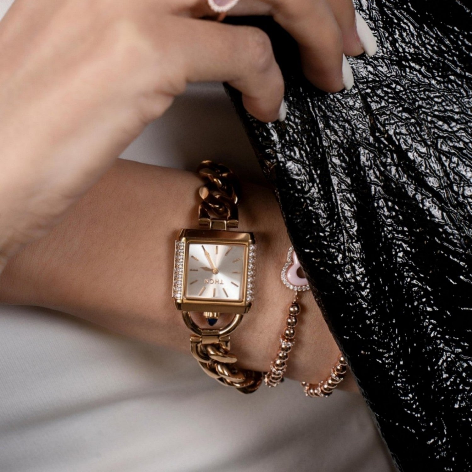 Bell♡　0226 THCN CAROLINE II - Rose Gold Chain Bracelet Women's Watch