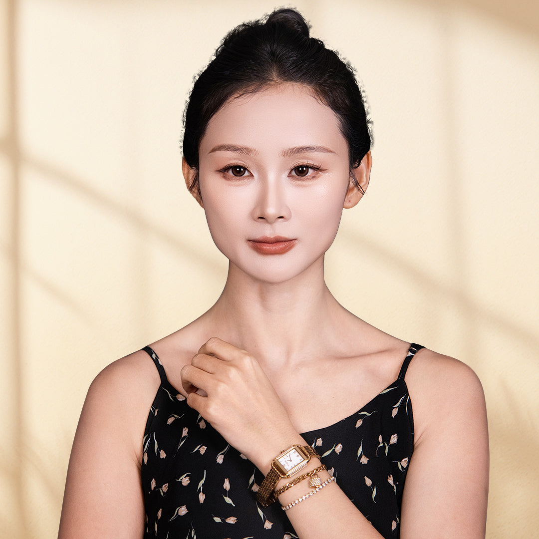 THCN Ladies Rosegold Watch & Bracelets Gift Set (One Watch & Two Free Bracelets)