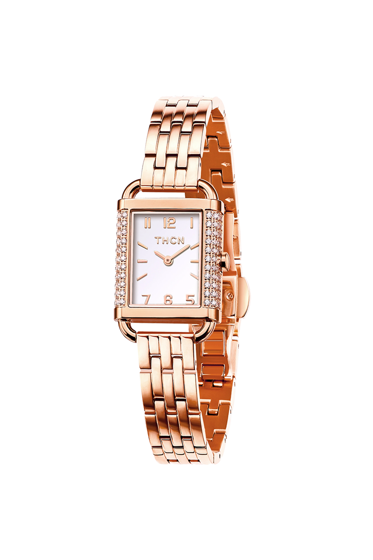THCN H· I Eggshell White Dial Rose Gold Bracelet Watch