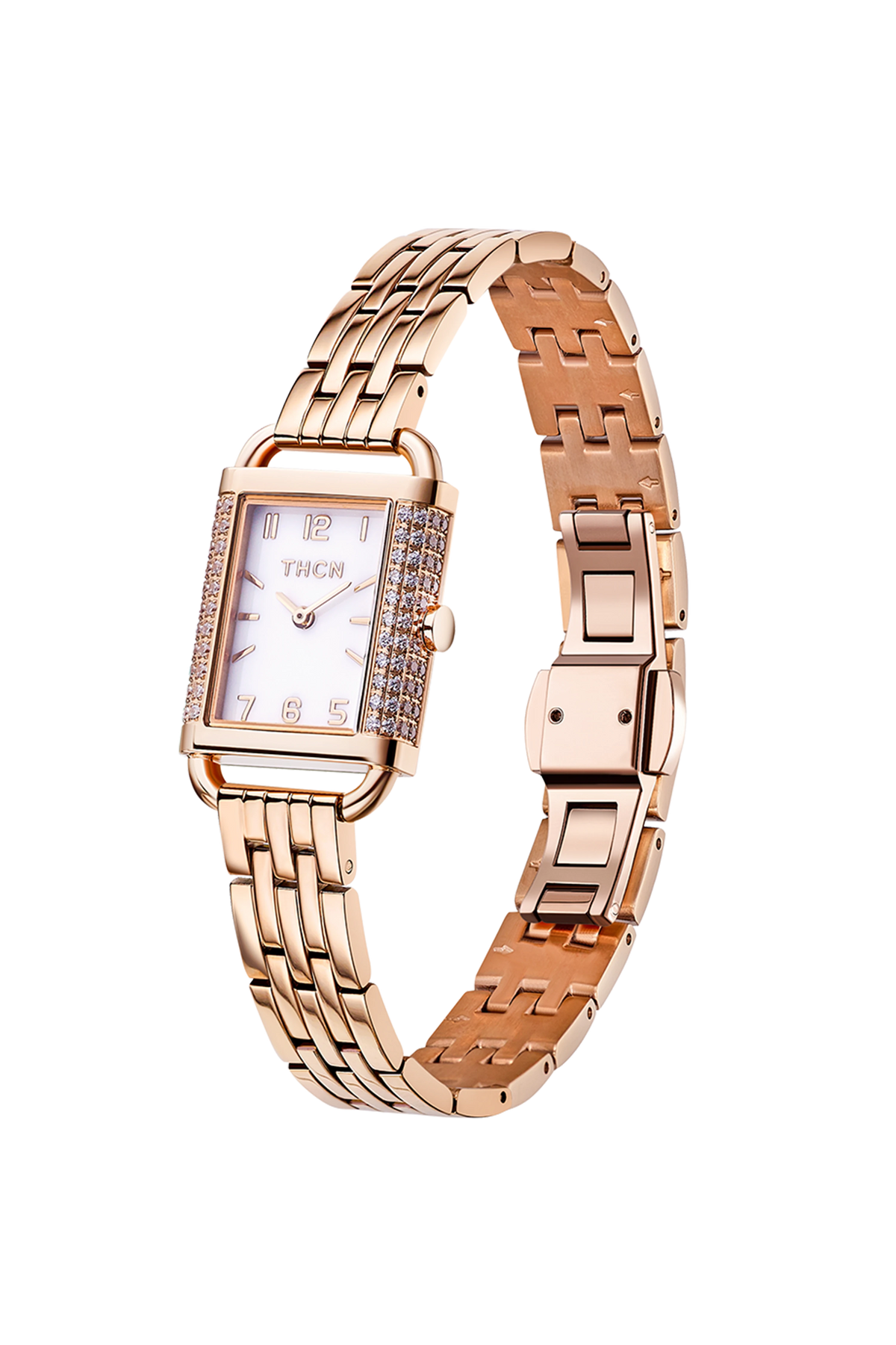 THCN H· I Eggshell White Dial Rose Gold Bracelet Watch