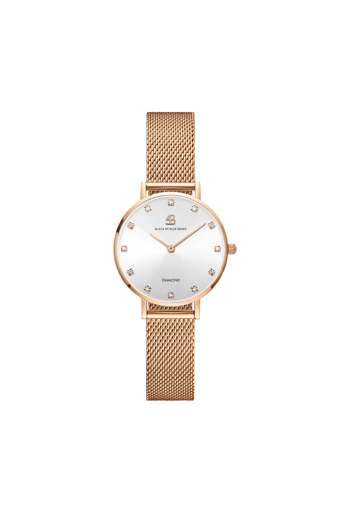 4B Round 12 Diamond Markers White Rose Gold