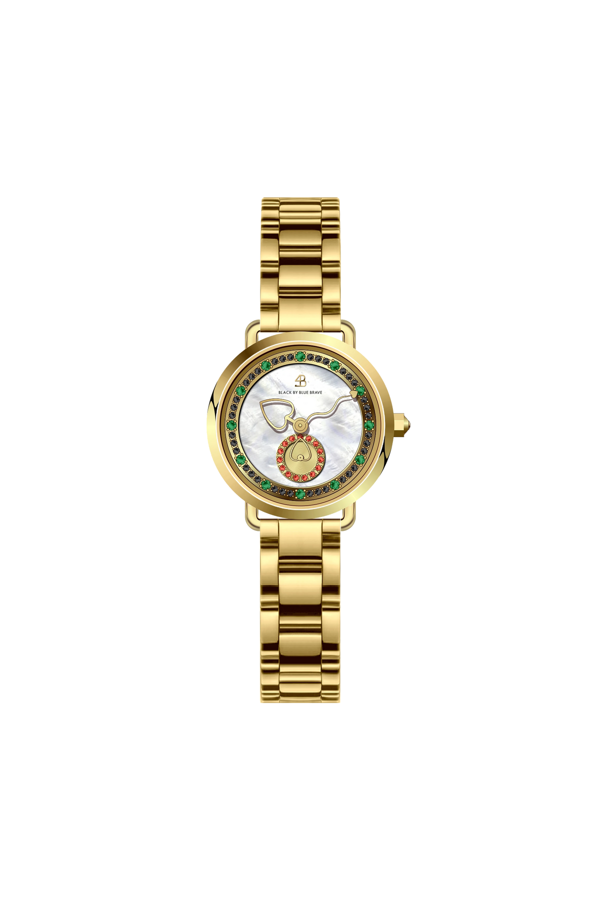 4B Round White Monther of Pearl Gold