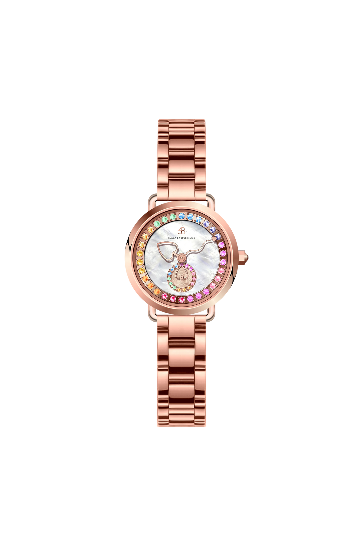 4B Round White Monther of Pearl Rose Gold