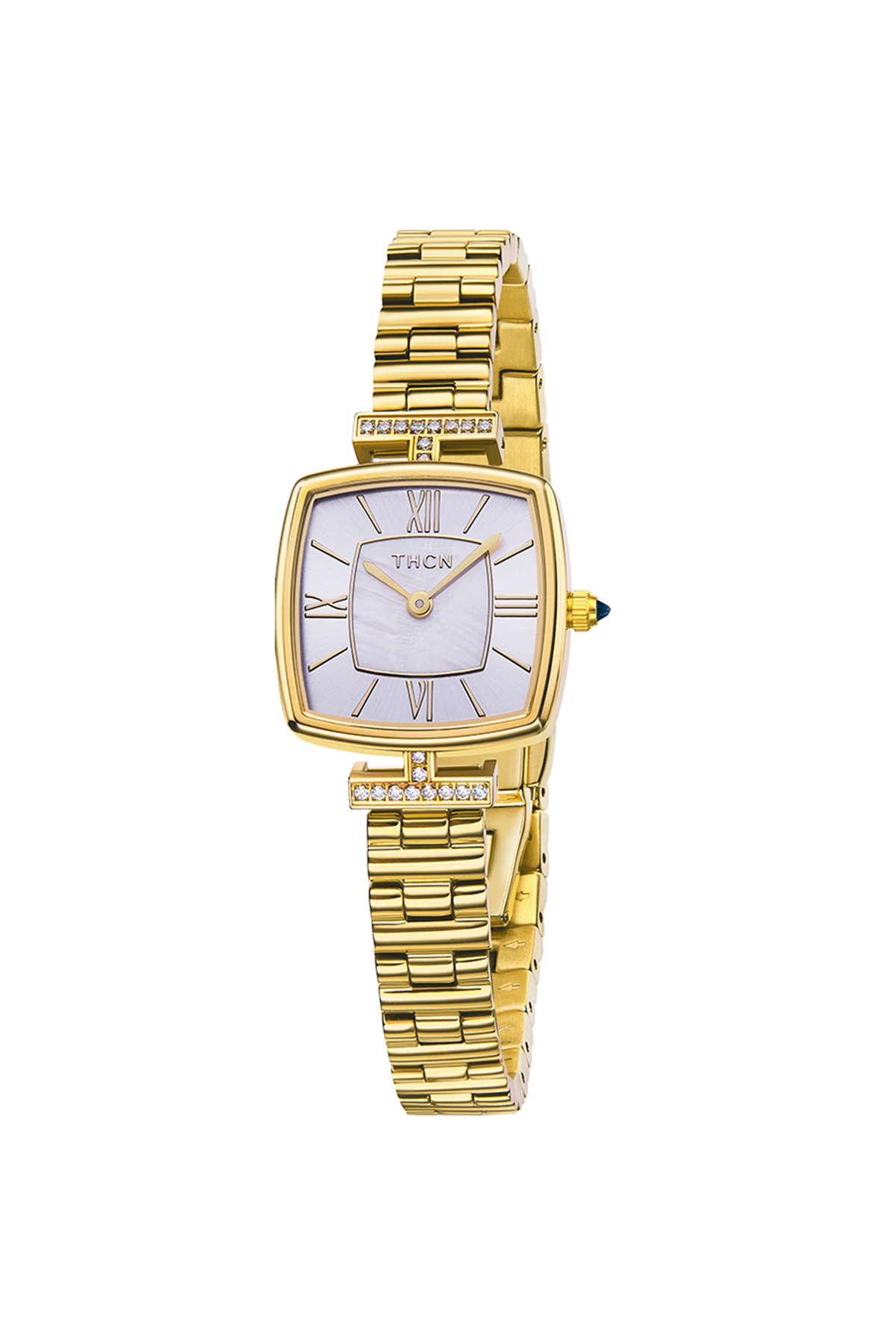 THCN T· II White Mother-of-Pearl Dial Gold Bracelet Watch